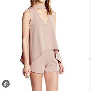 Lavish Alice Soft Blush Pink Collared Blouse